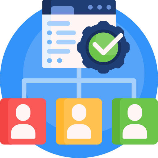 Cloud network icon representing customer relationship management systems