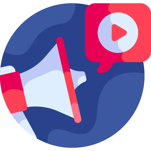 Megaphone with 'Ads' badge representing digital advertising and PPC